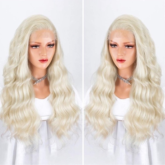 ✨22” PALE BLONDE WAVY LACE FRONT WIG? *NWT* main image 5